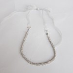 Crystal tube necklace in Gray