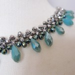 Party necklace with beautiful glass beads
