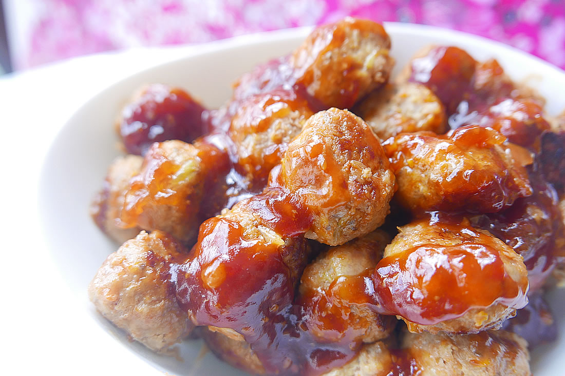 Sweet and Sour Meatballs Amazu sauce