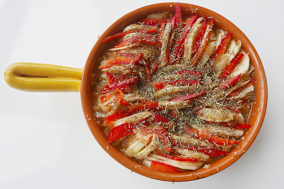 Japanese-inspired Ratatouille - potato and paprika