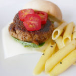 Hamburger patty with vegetable