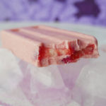 Strawberry ice cream pops