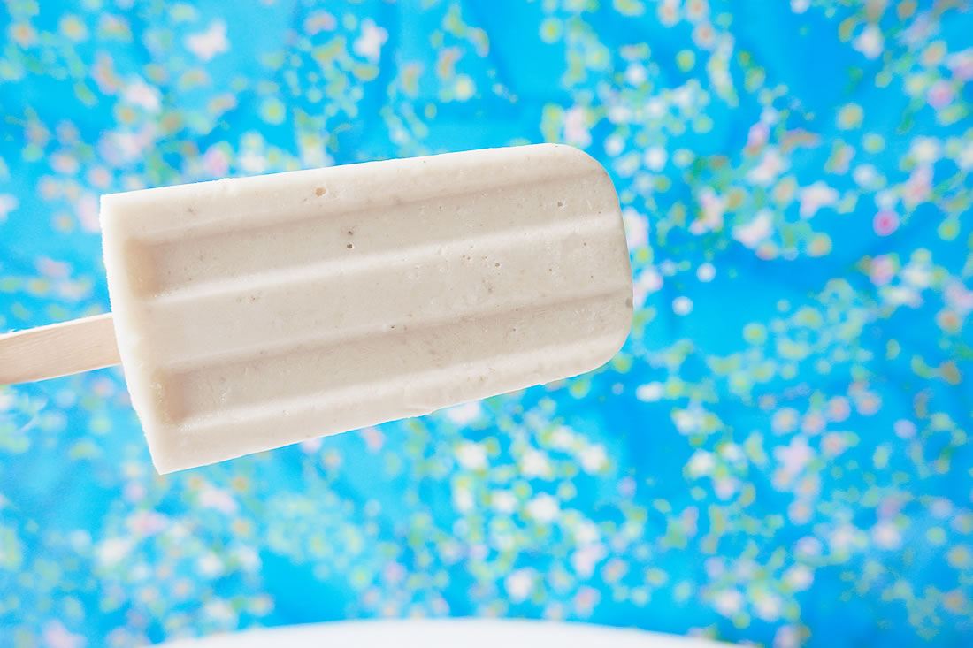 Banana coconut ice pop
