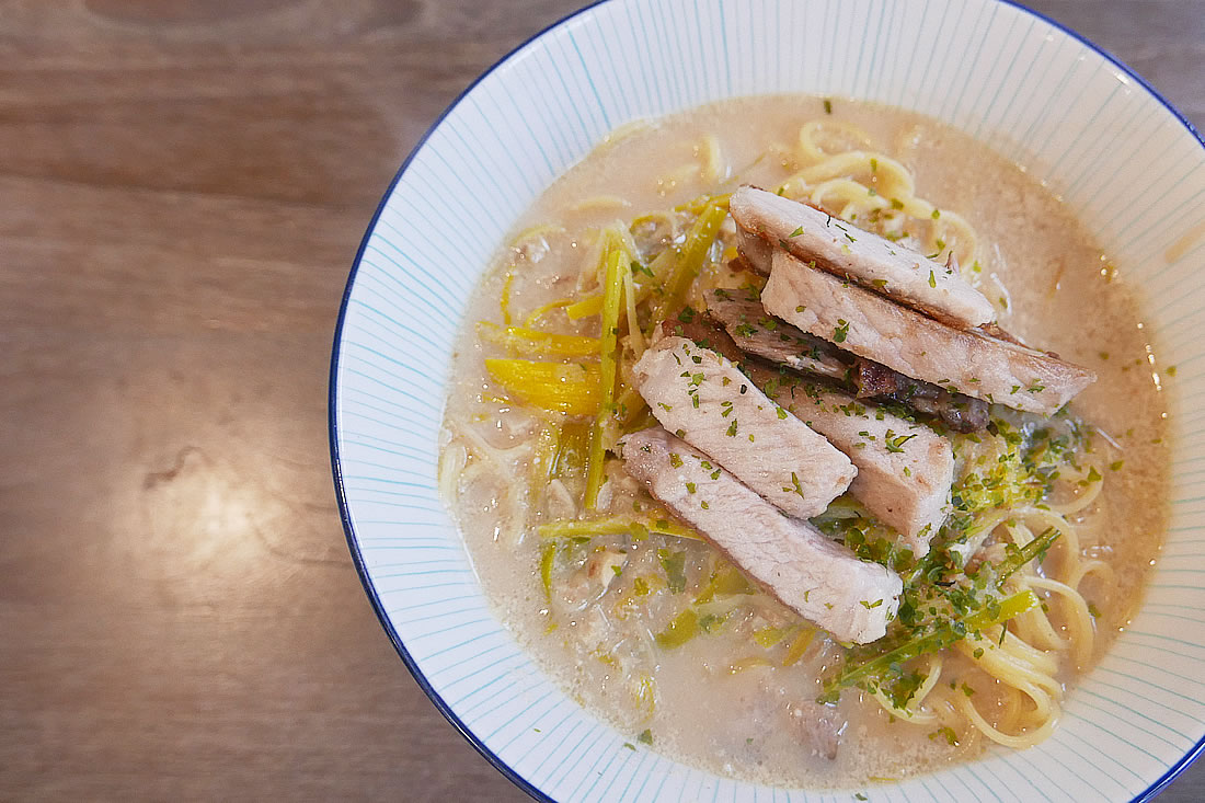Tonkotsu ramen with soy milk