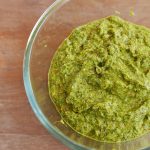 Homemade green curry paste