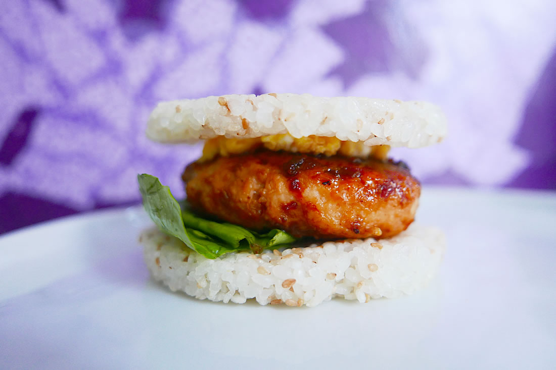 Tsukune rice burger