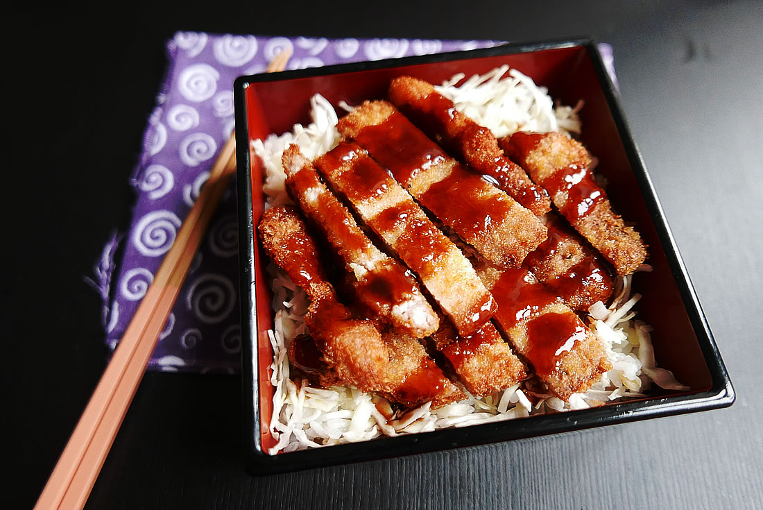 Katsudon bento fried pork cutlet lunch box