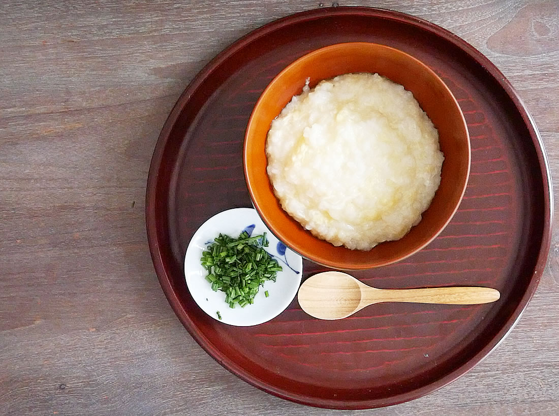 Tamago gayu (Okayu) Japanese rice porridge