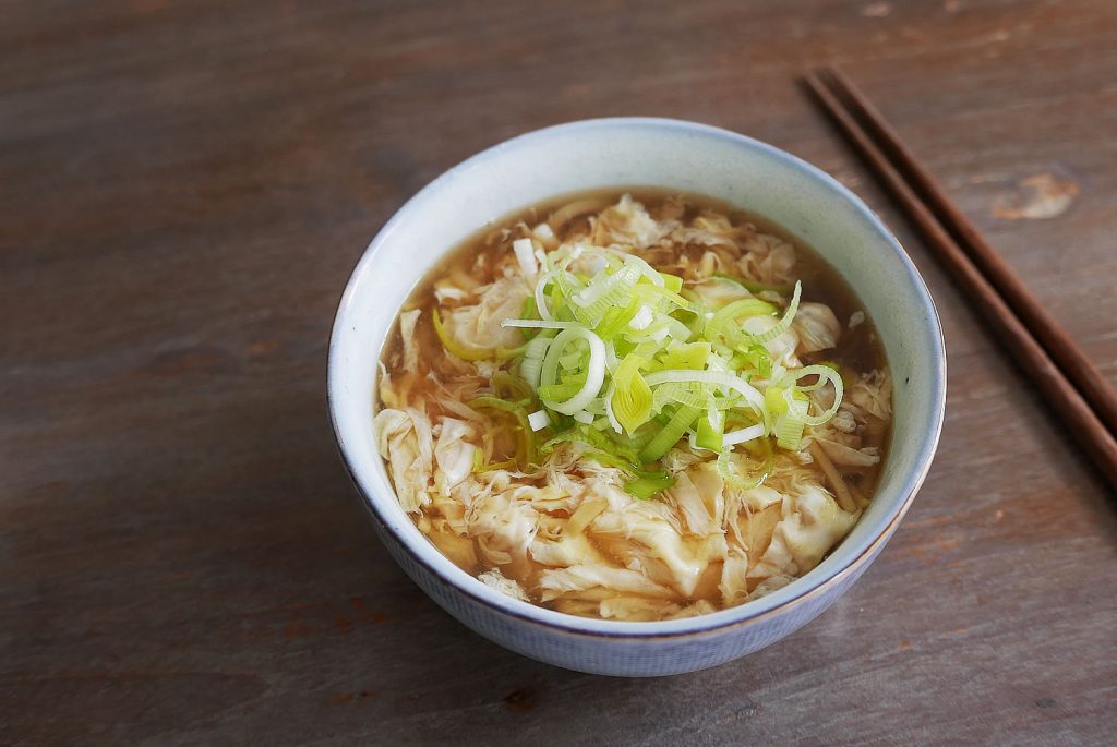 Egg drop noodle soup Tamago toji udon